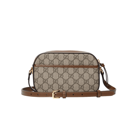 BORSA A SPALLA HORSEBIT 1955 MISURA PICCOLA SUPREME BEIGE ED EBANO - immagine 2