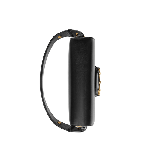 BORSA A SPALLA HORSEBIT 1955 IN PELLE LISCIA NERO - immagine 2