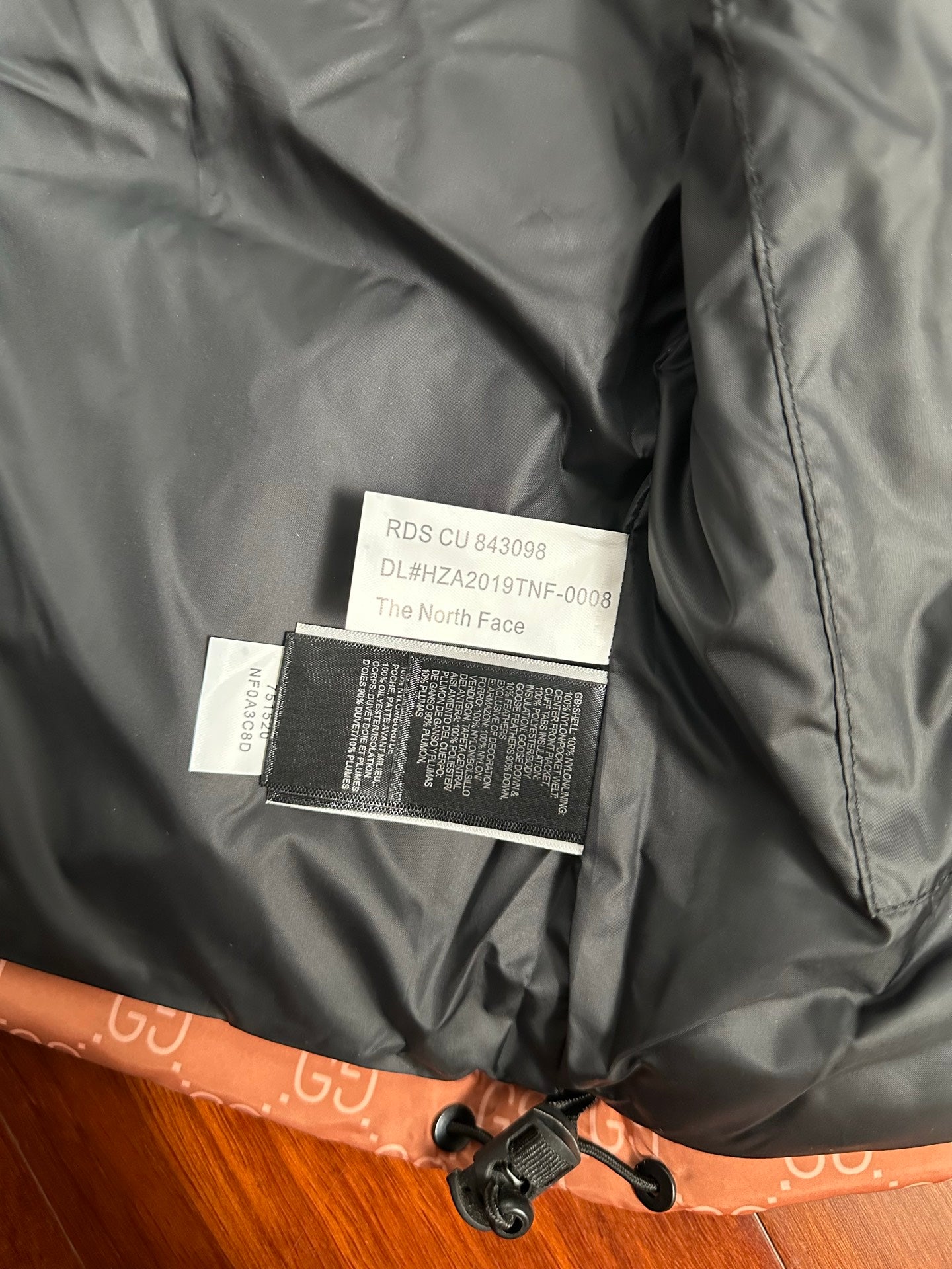 North Face and Gucci's joint down jacket