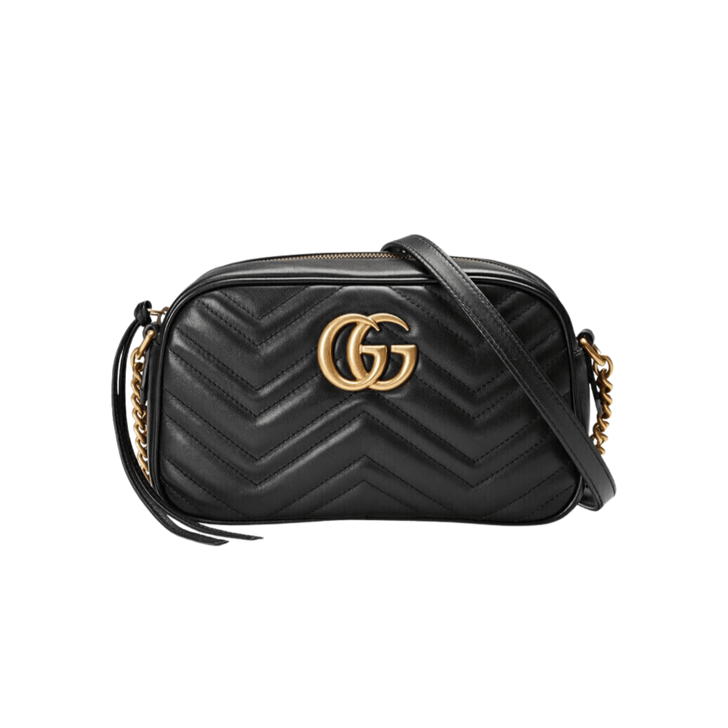 BORSA A SPALLA DONNA GG MARMONT MATELASSÉ PICCOLA NERO
