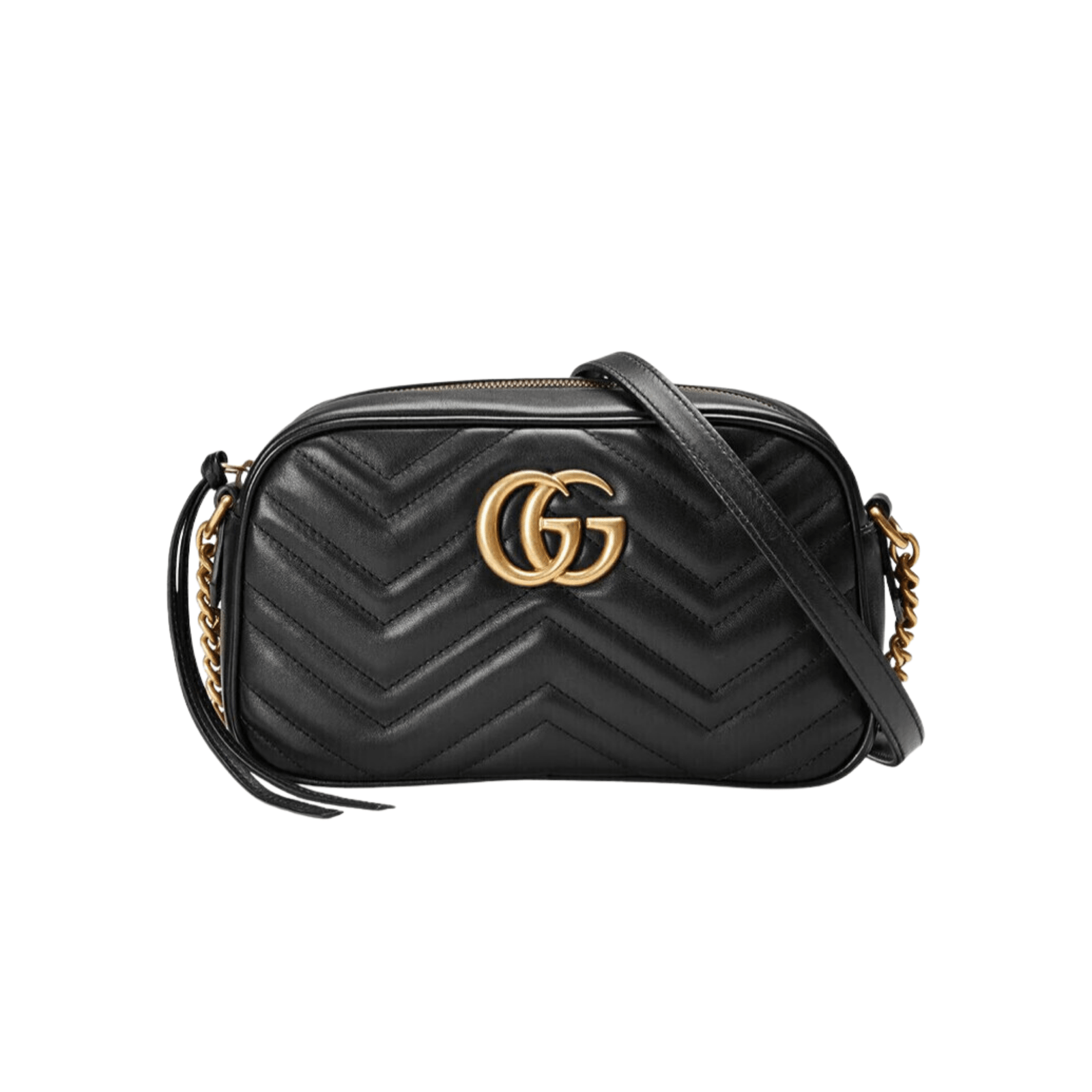 BORSA A SPALLA DONNA GG MARMONT MATELASSÉ PICCOLA NERO