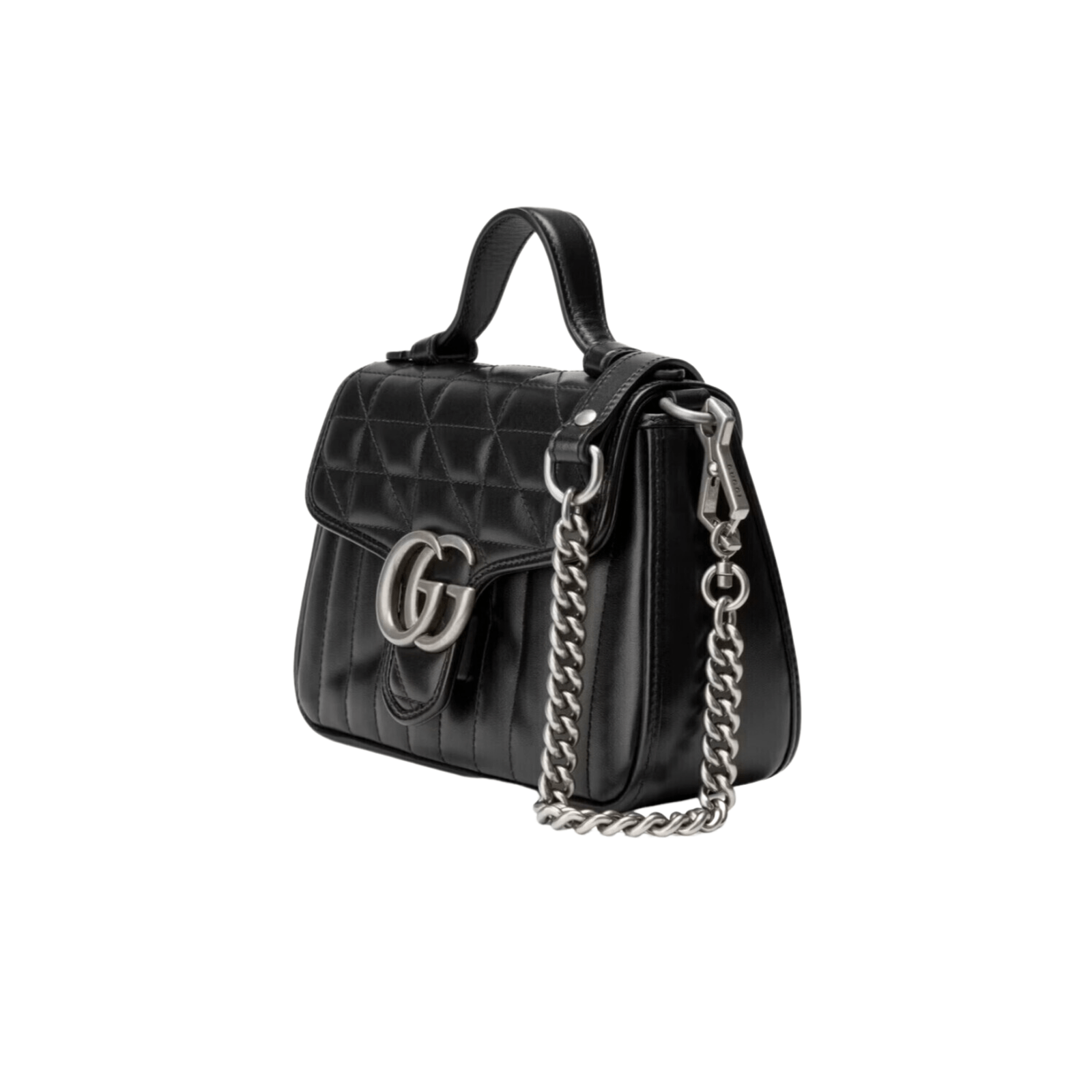BORSA A MANO MINI DONNA GG MARMONT MATELASSÉ NERO - immagine 5