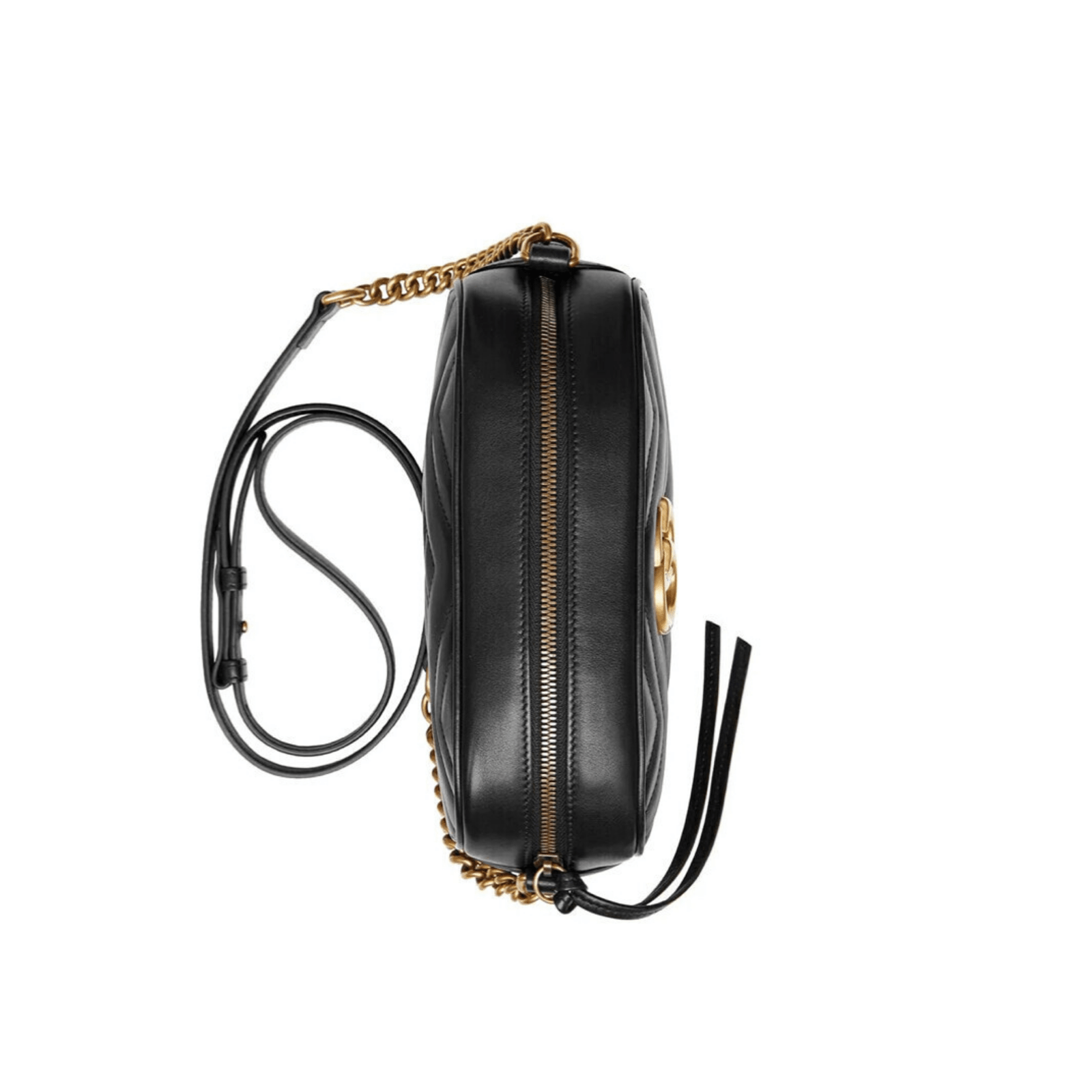 BORSA A SPALLA DONNA GG MARMONT MATELASSÉ PICCOLA NERO - immagine 4