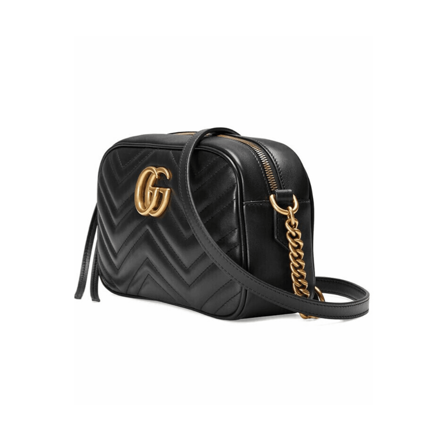 BORSA A SPALLA DONNA GG MARMONT MATELASSÉ PICCOLA NERO - immagine 3