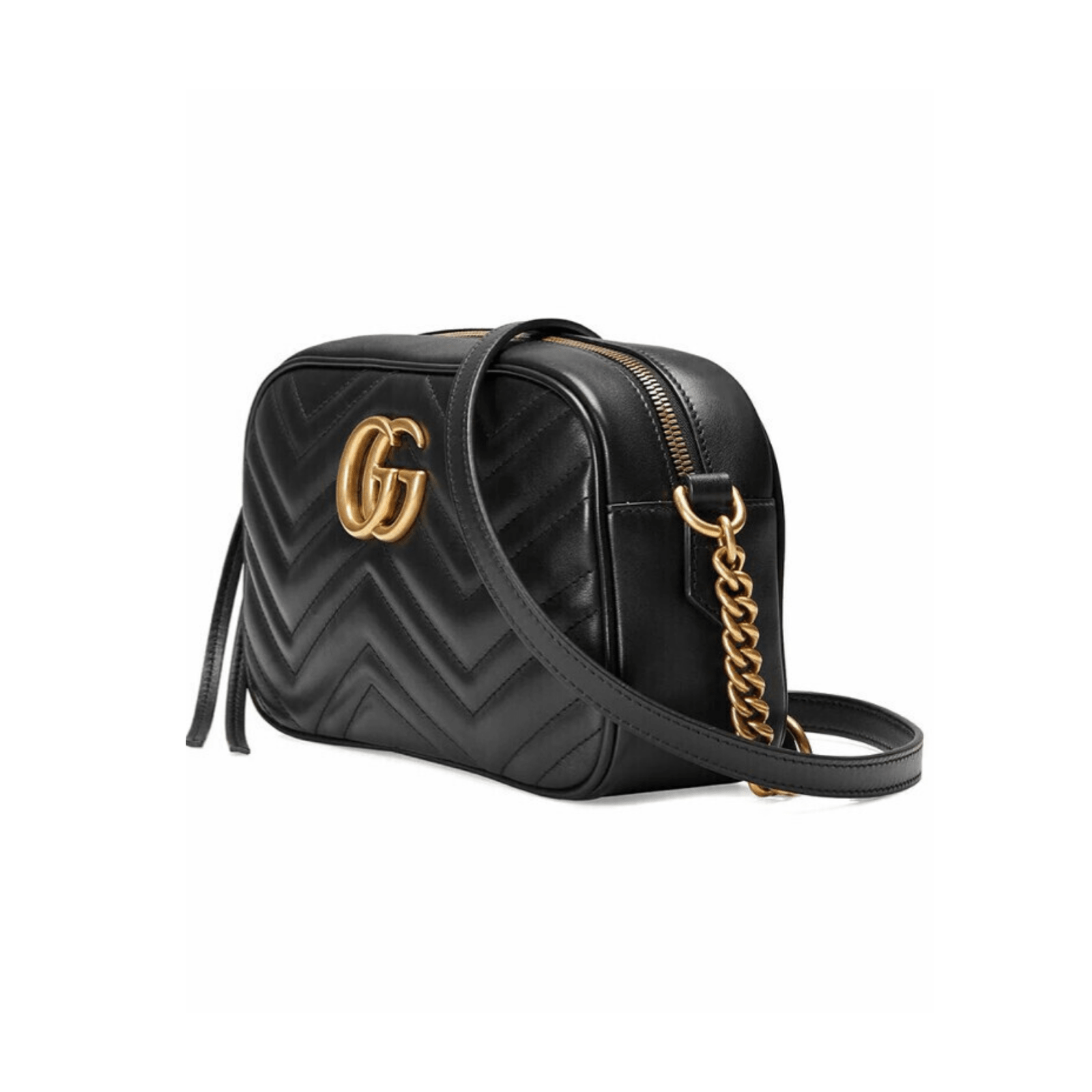 BORSA A SPALLA DONNA GG MARMONT MATELASSÉ PICCOLA NERO - immagine 3
