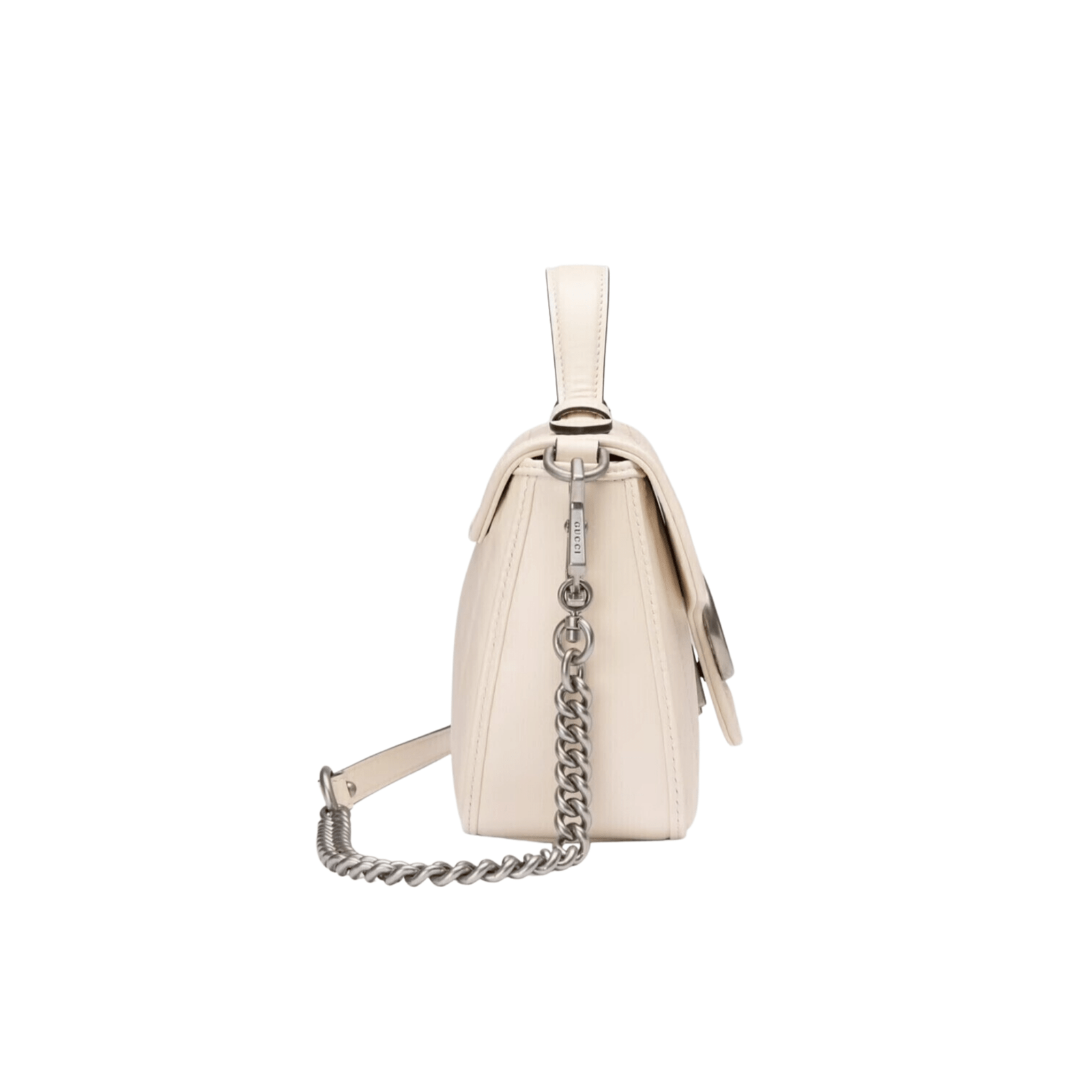 BORSA A MANO MINI DONNA GG MARMONT MATELASSÉ BIANCO - immagine 3