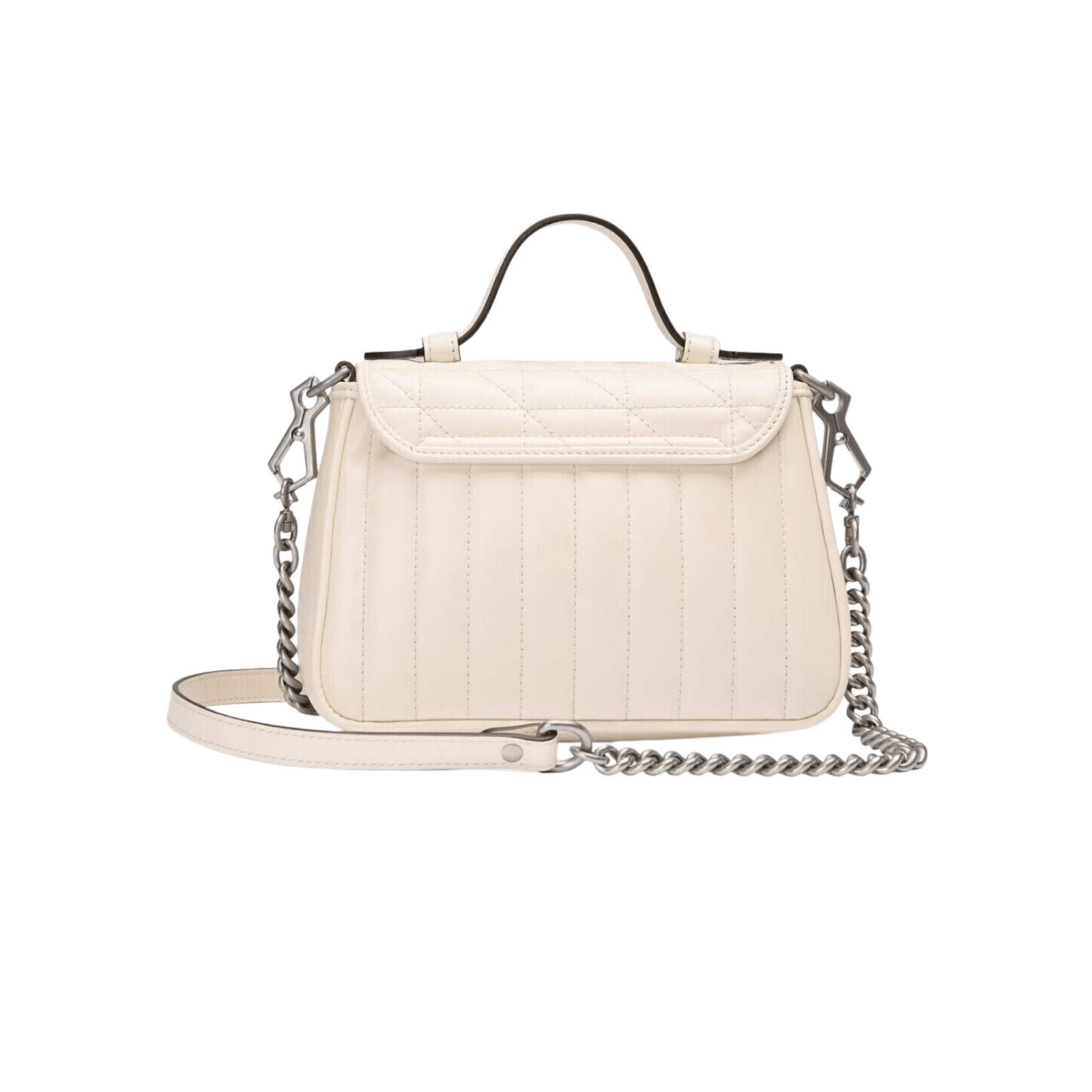 BORSA A MANO MINI DONNA GG MARMONT MATELASSÉ BIANCO - immagine 4