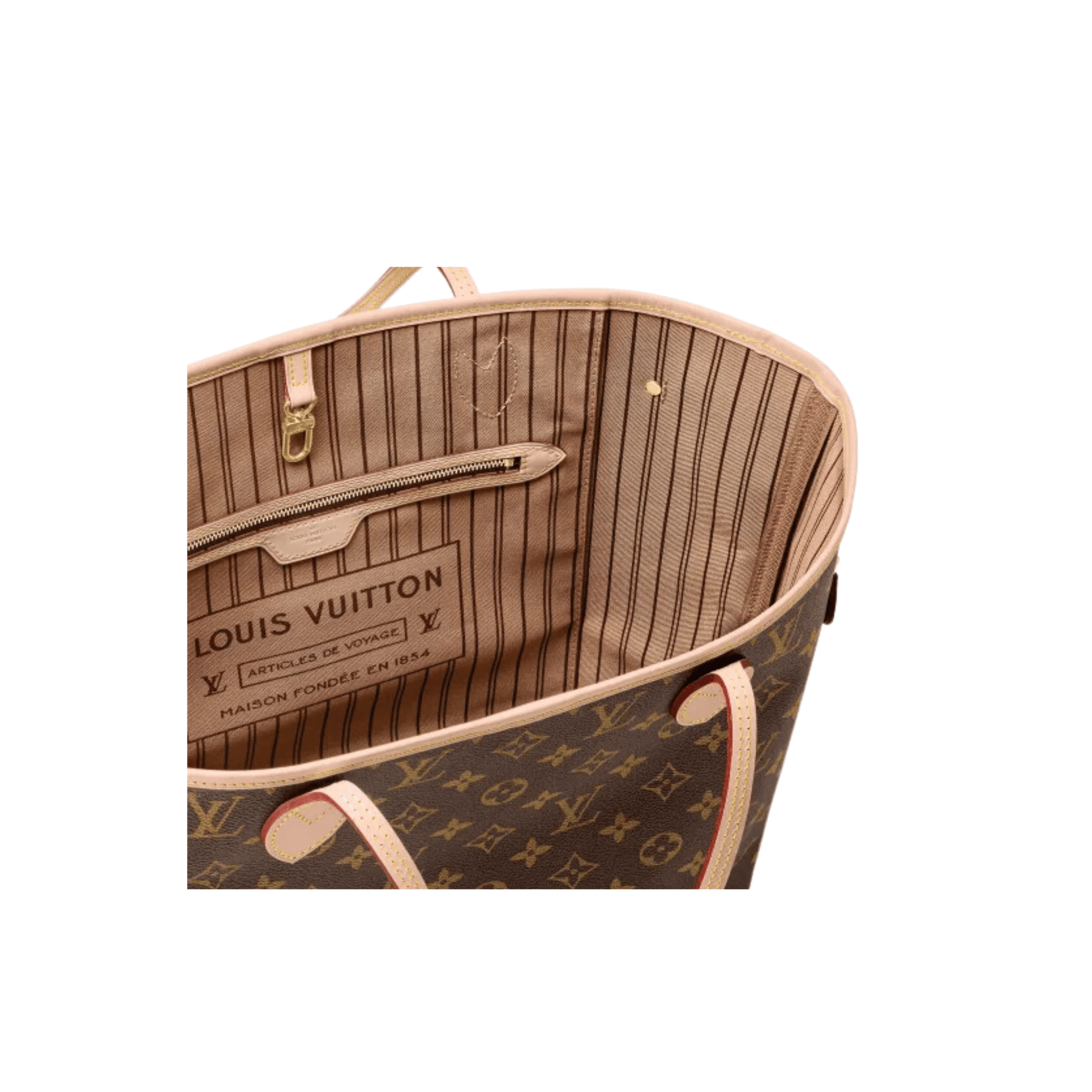 BORSA NEVERFULL MM TELA MONOGRAM / BEIGE - immagine 4