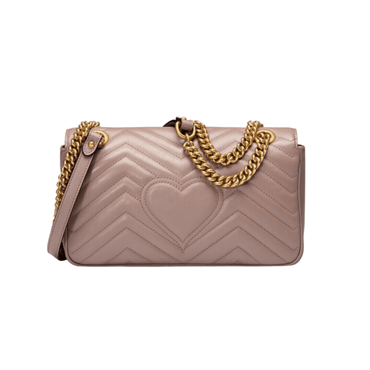 BORSA A SPALLA DONNA LOGO GG MARMONT PICCOLA IN PELLE COLORE CIPRIA - immagine 2