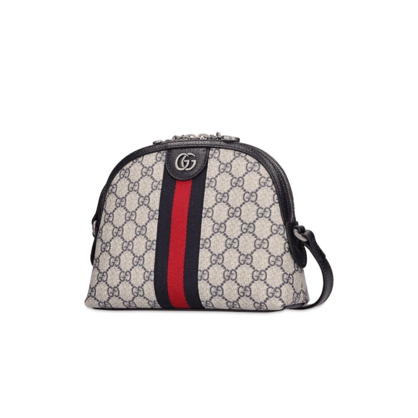 BORSA A SPALLA DONNA OPHIDIA GG SUPREME PICCOLA BLU E BEIGE - immagine 3