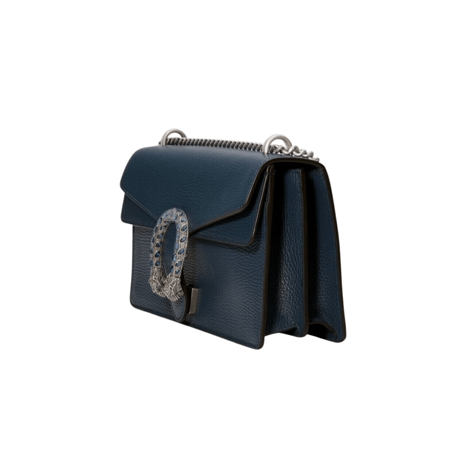 BORSA A TRACOLLA DIONYSUS IN PELLE BLU - immagine 2