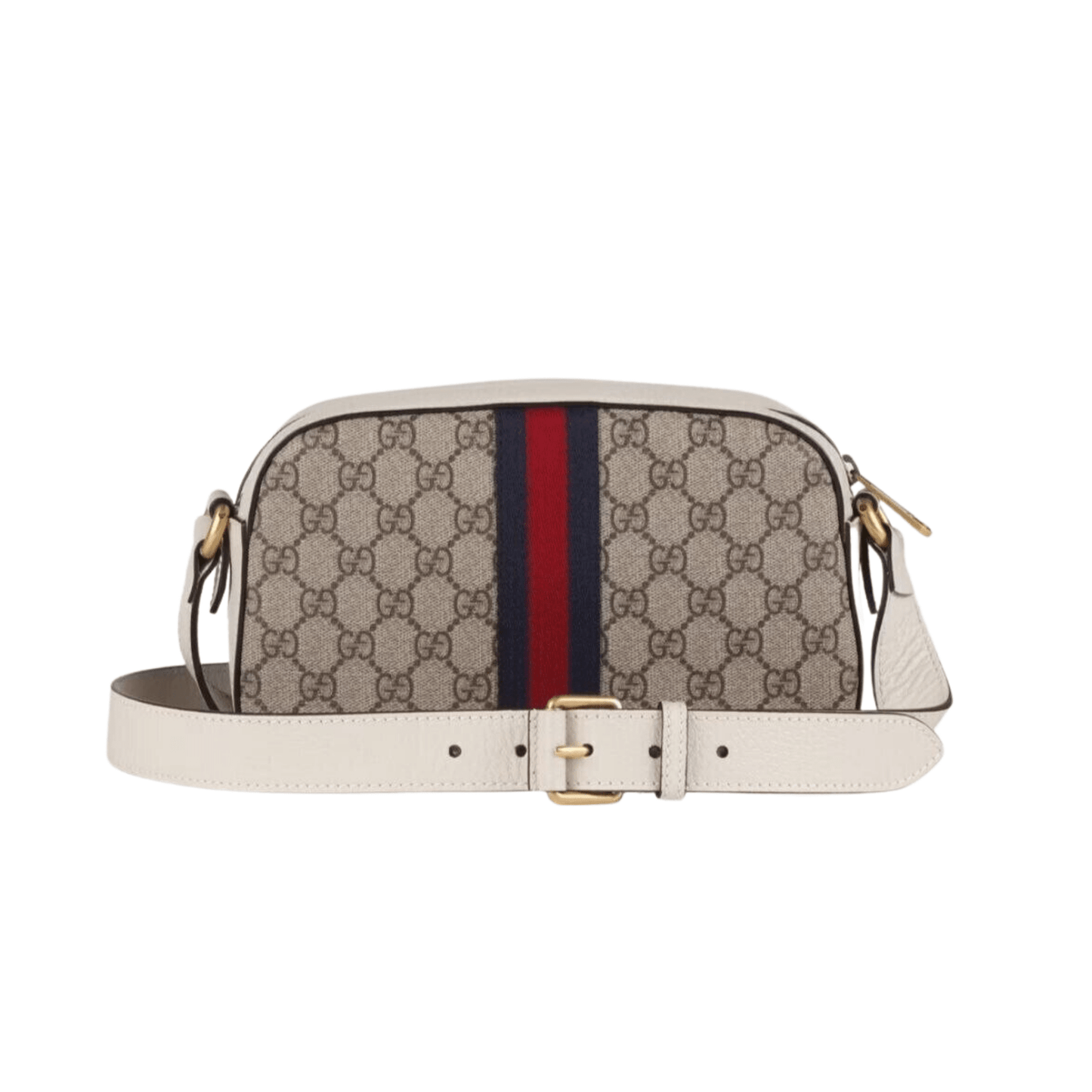 BORSA A TRACOLLA OPHIDIA GG SUPREME PICCOLA BEIGE ED EBANO - immagine 2
