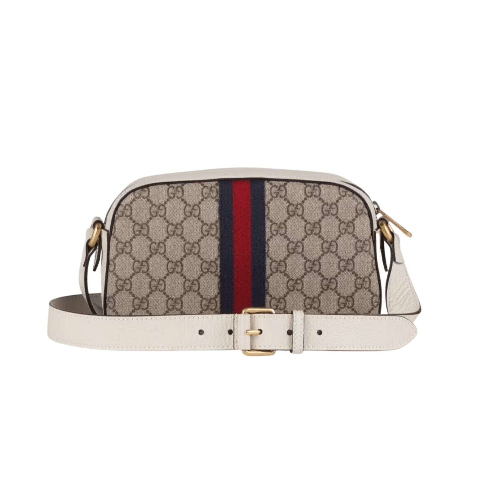 BORSA A TRACOLLA OPHIDIA GG SUPREME PICCOLA BEIGE ED EBANO - immagine 2