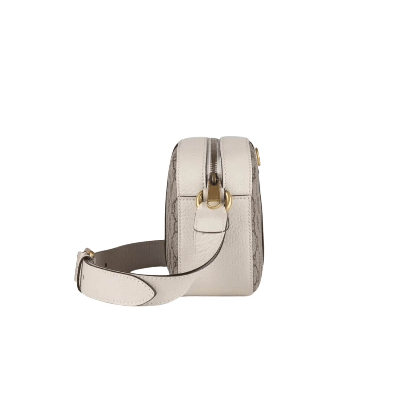 BORSA A TRACOLLA OPHIDIA GG SUPREME PICCOLA BEIGE ED EBANO - immagine 3