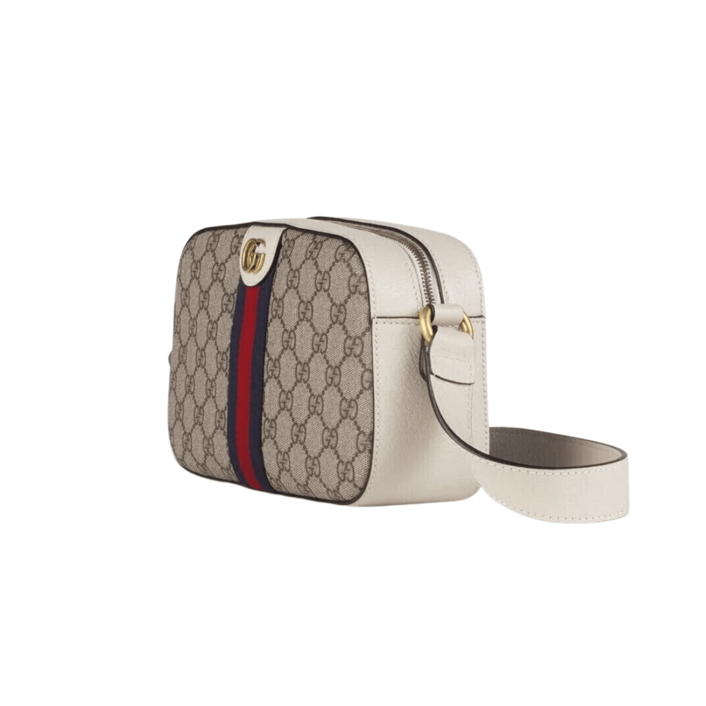 BORSA A TRACOLLA OPHIDIA GG SUPREME PICCOLA BEIGE ED EBANO - immagine 4