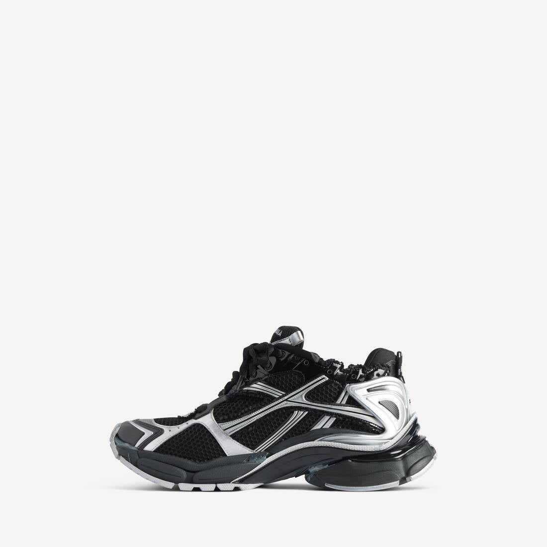 Men's Runner Sneaker in Black/silver | Balenciaga United States EN - Image 4