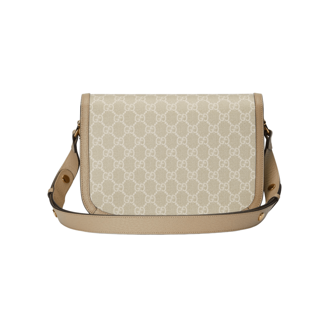 BORSA A SPALLA HORSEBIT 1955 PICCOLA IN TESSUTO GG SUPREME BEIGE ED EBANO - immagine 2