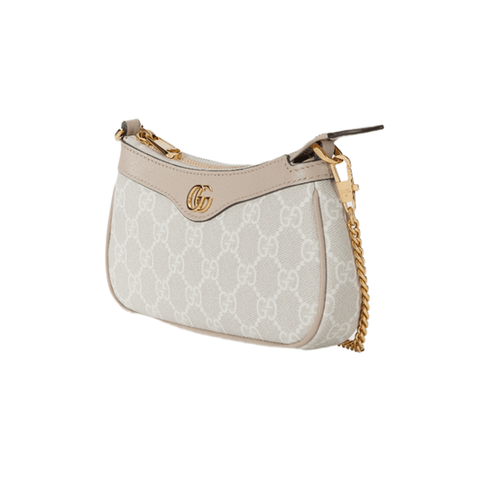 BORSA MINI OPHIDIA SUPREME BEIGE E BIANCO - immagine 2