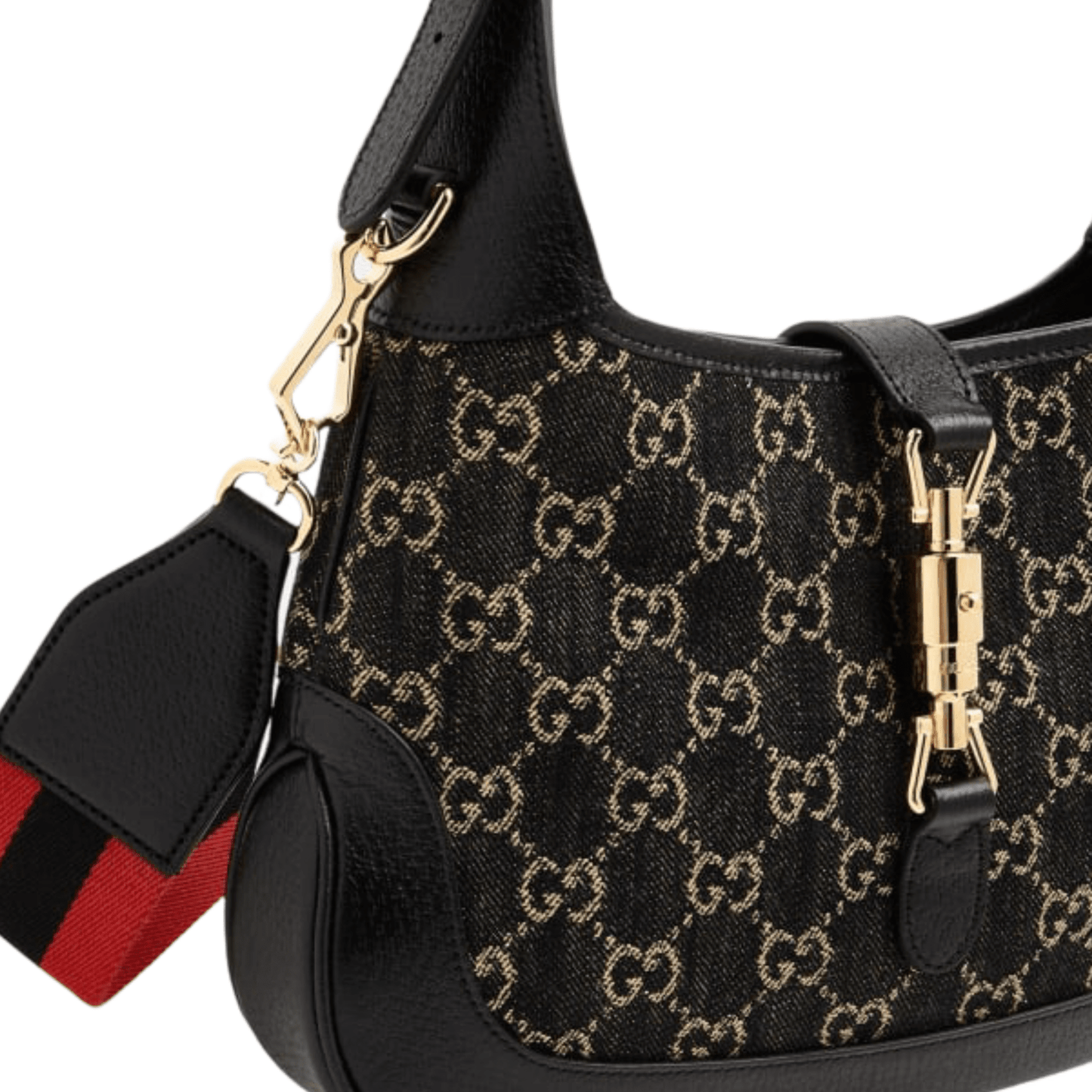 BORSA A TRACOLLA PICCOLA HOBO JACKIE 1961 SUPREME GG NERO AVORIO - immagine 3