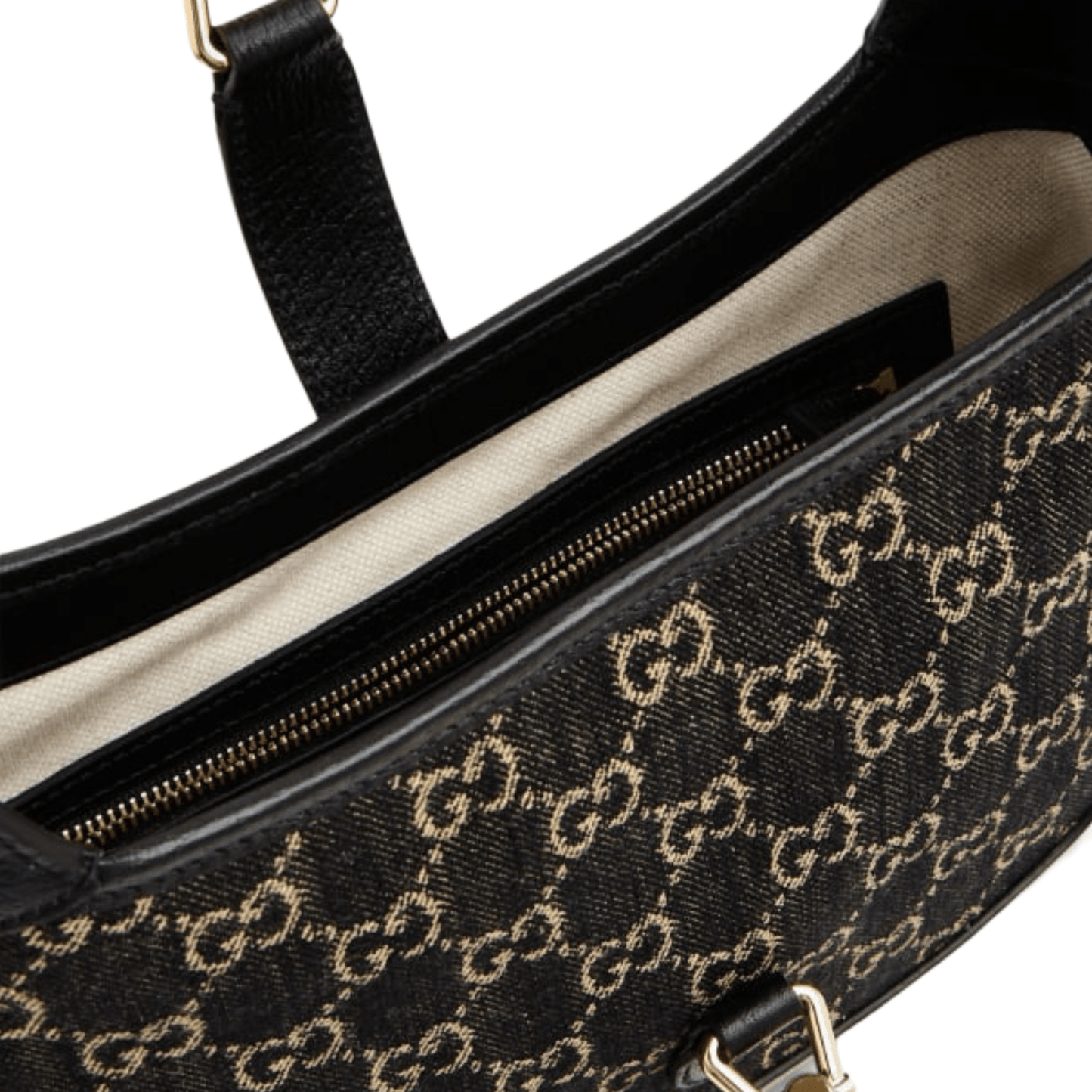 BORSA A TRACOLLA PICCOLA HOBO JACKIE 1961 SUPREME GG NERO AVORIO - immagine 4