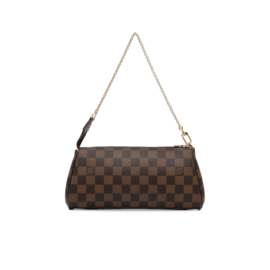BORSA A TRACOLLA EVA IN TELA DAMIER MARRONE ED EBANO - immagine 2