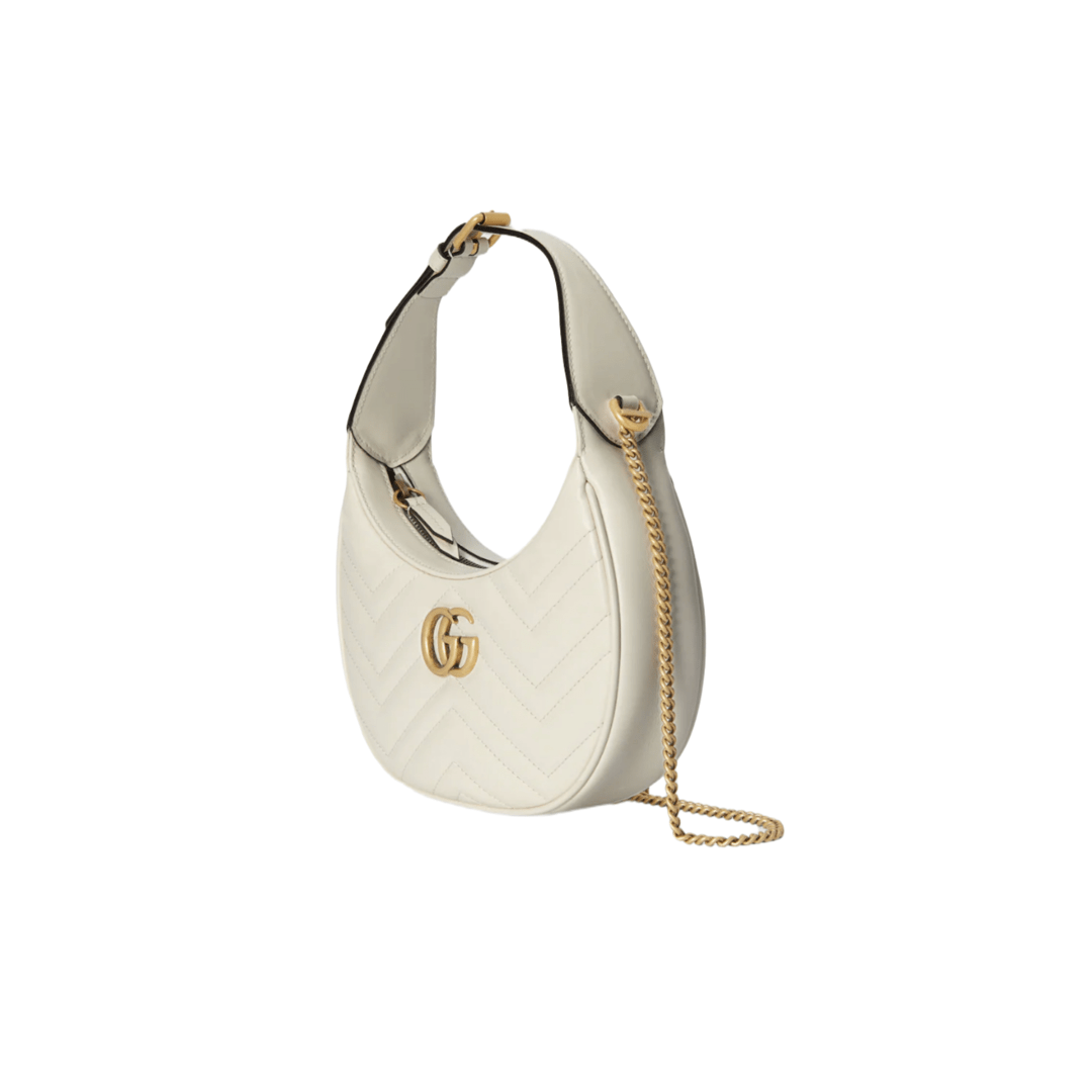 BORSA A MEZZALUNA MINI GG MARMONT BIANCA - immagine 2