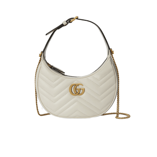 BORSA A MEZZALUNA MINI GG MARMONT BIANCA
