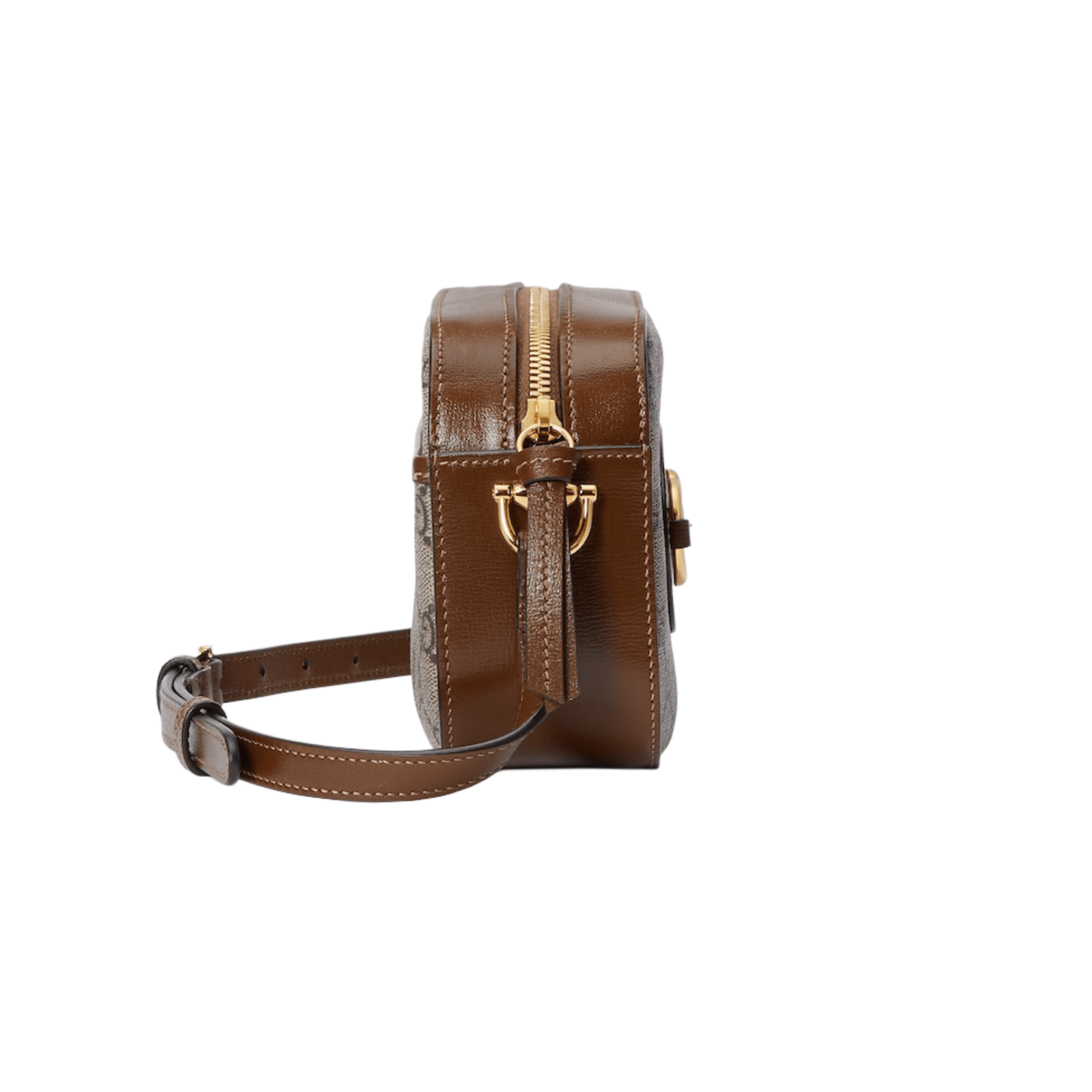 BORSA A SPALLA HORSEBIT 1955 MISURA PICCOLA SUPREME BEIGE ED EBANO - immagine 4