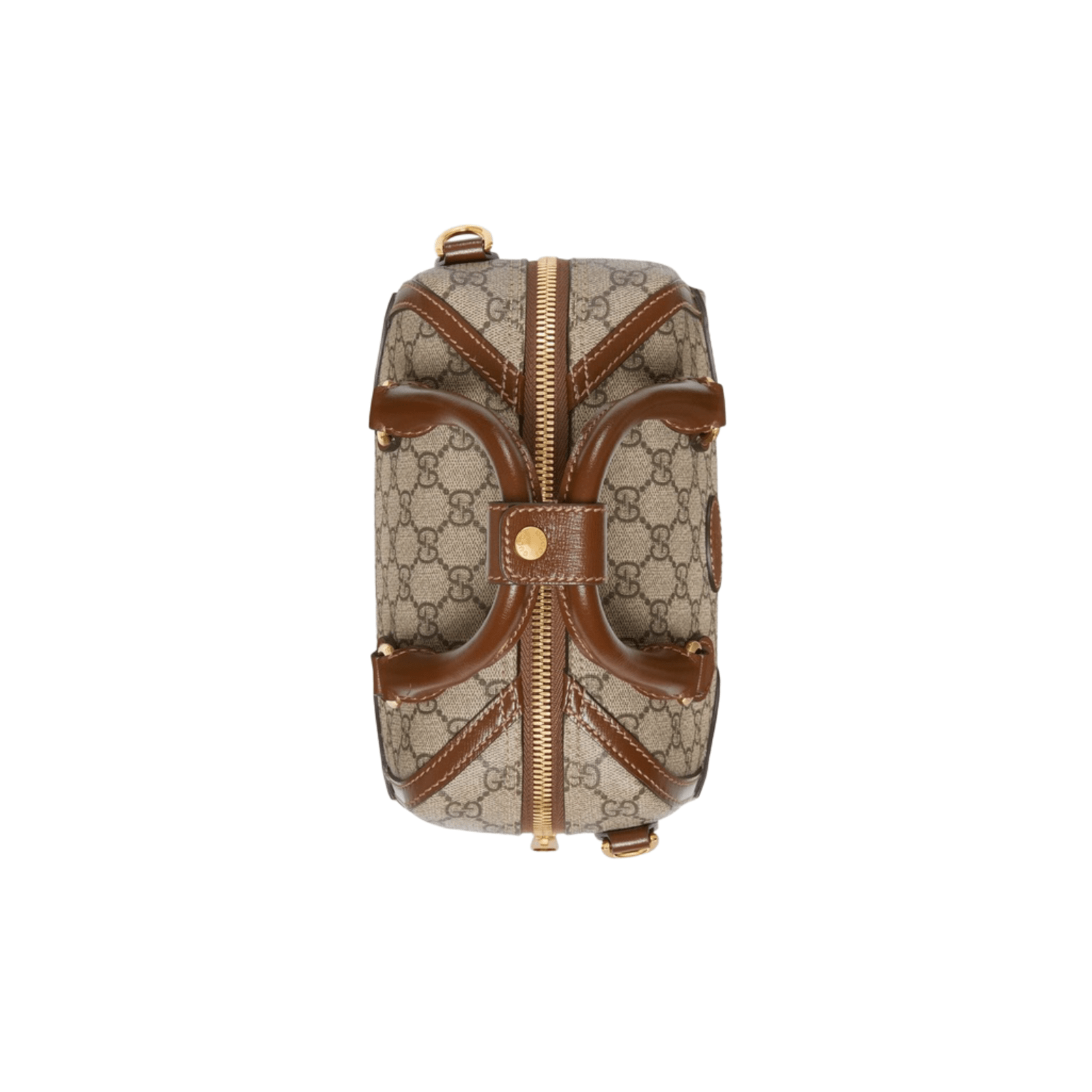 BORSA DA VIAGGIO PICCOLA CON G TELA SUPREME BEIGE ED EBANO - immagine 4