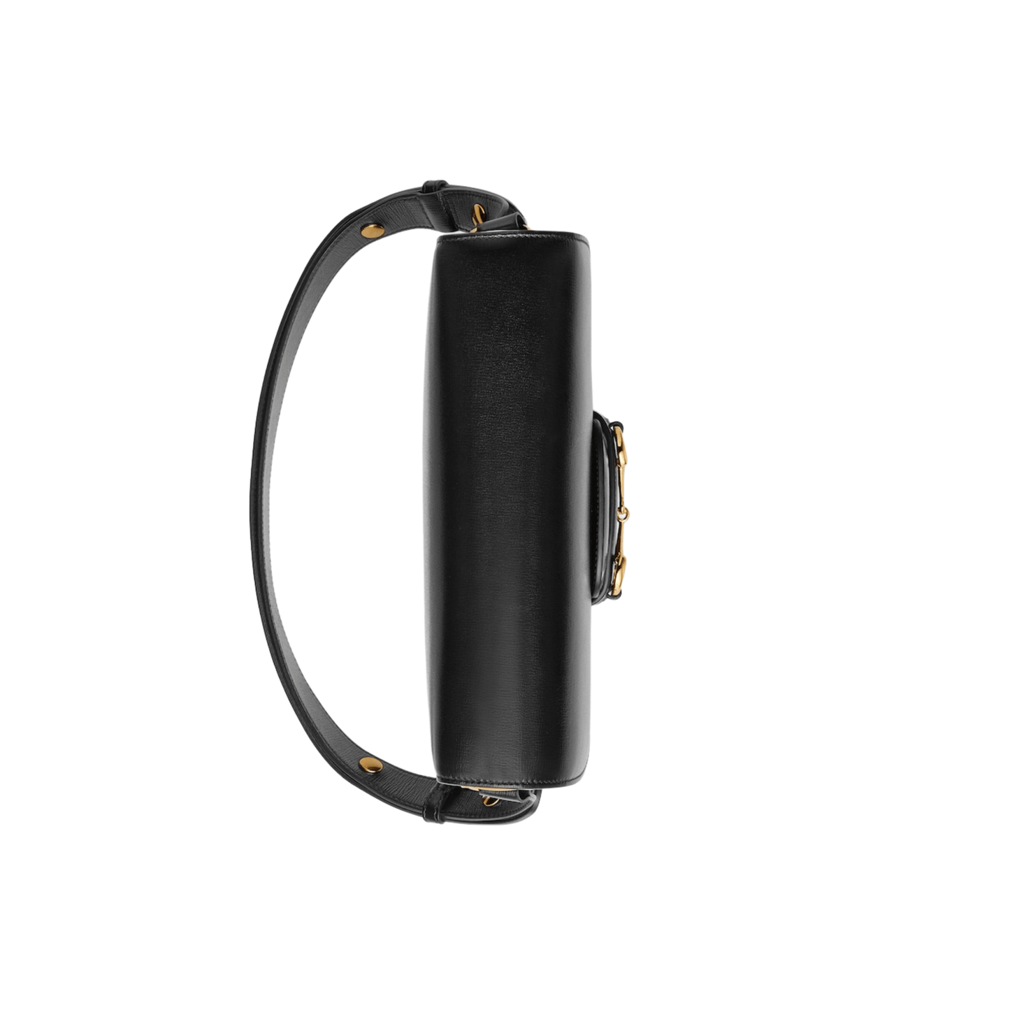 BORSA A SPALLA HORSEBIT 1955 IN PELLE LISCIA NERO - immagine 2
